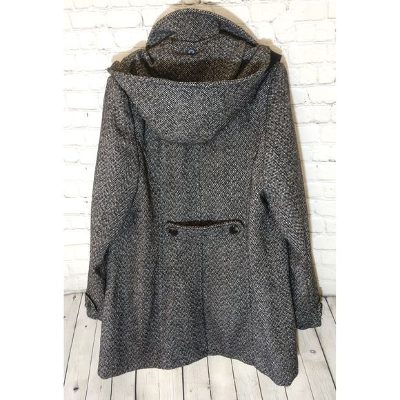 St Johns Bay Black & White Jacket with Scarf, LT - Picture 6 of 7